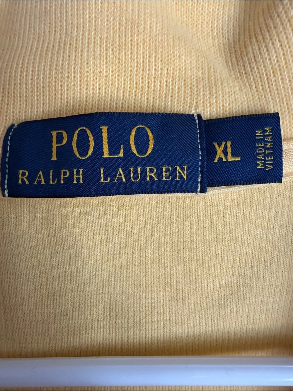 Polo by Ralph Lauren Yellow Quarter-Zip  100% Cotton Long-Sleeve Shirt
